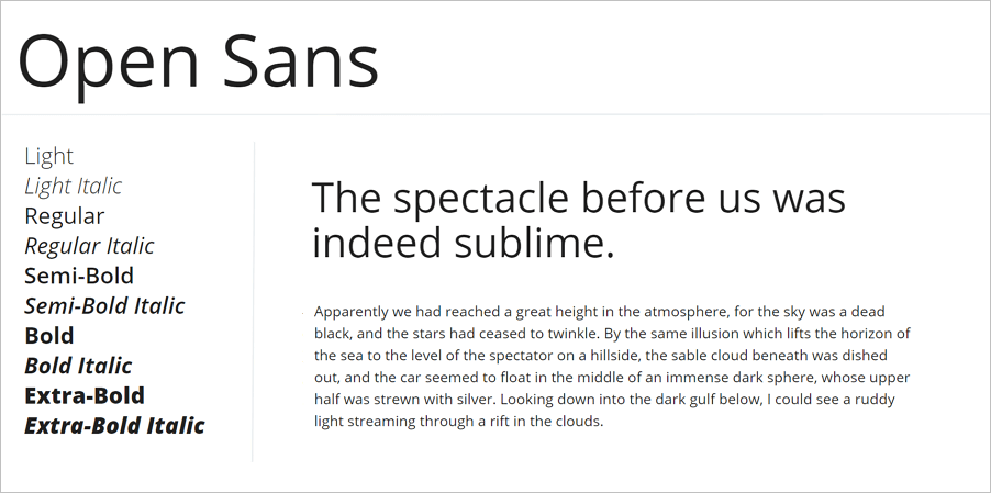Open Sans是一种人性化的无衬线字体
